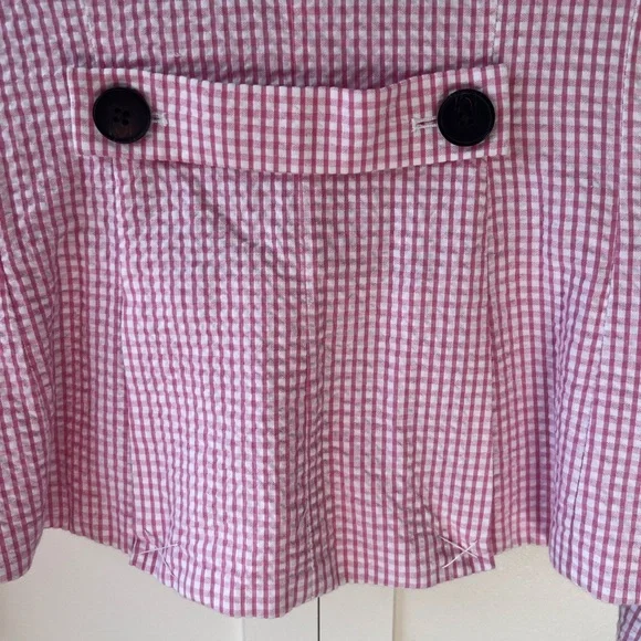 Jack Wills Women’s Pink Searsucker‎ Gingham Blazer Size 8